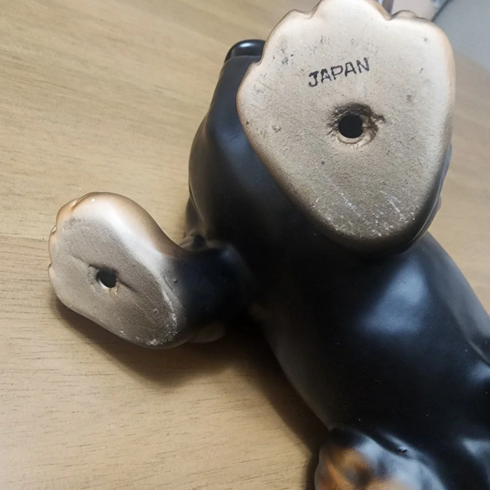 Vintage Dachshund Weiner Dog Ceramic Figurine Stamped Japan 11
